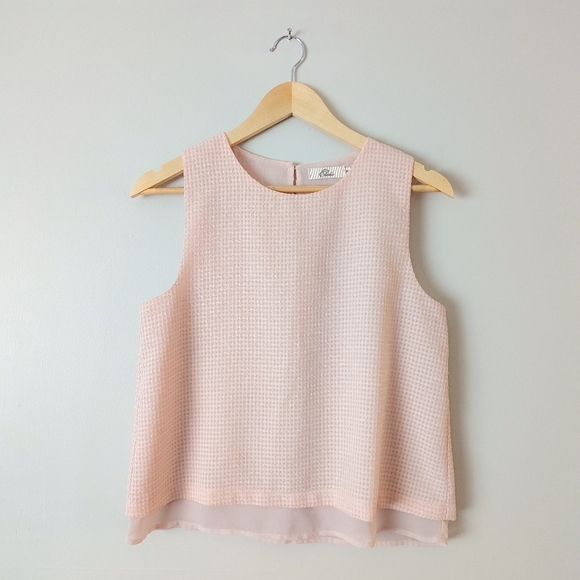 Anthropologie X Elodie Baby Pink Tank Blouse - Picture 1 of 4